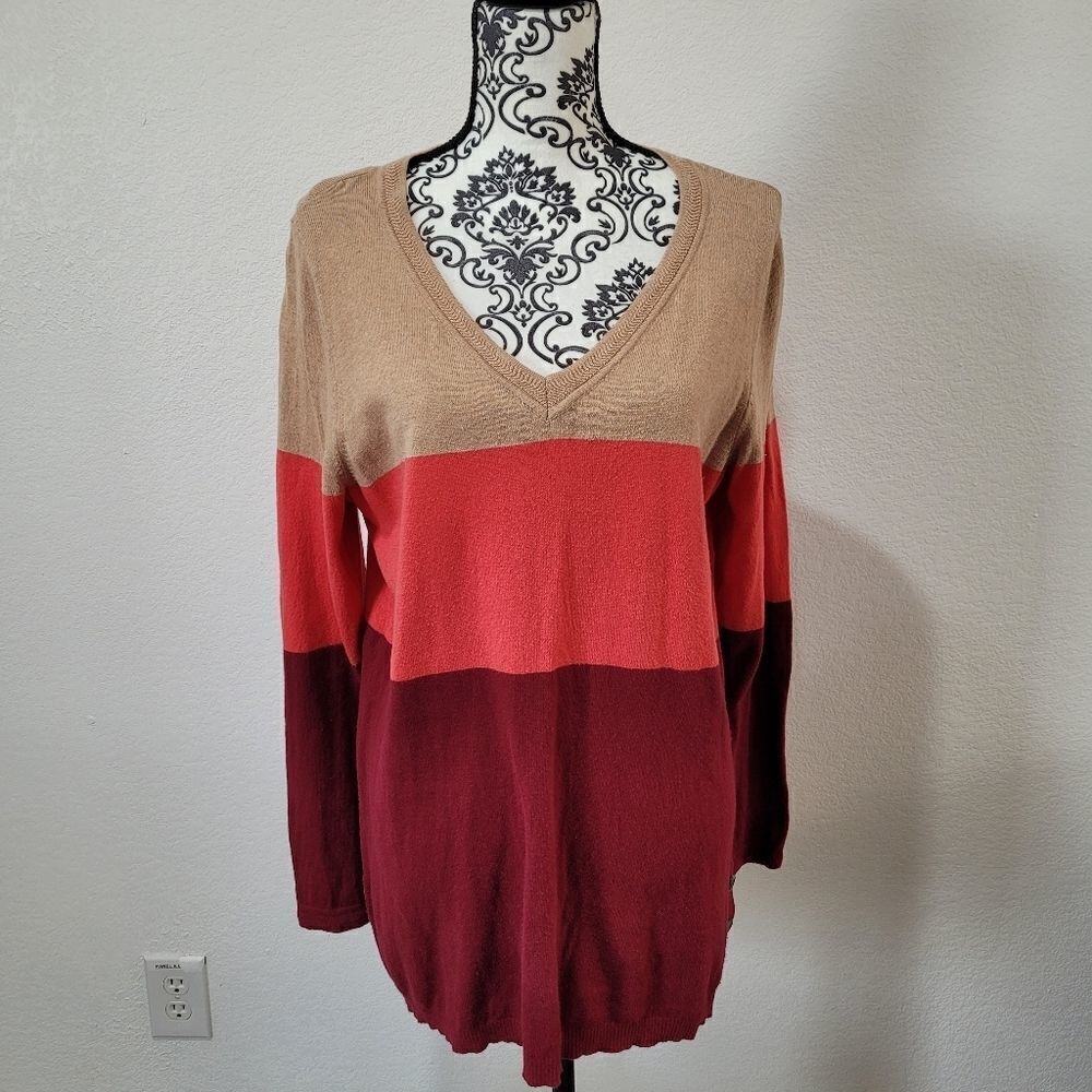 ‎Talbots color block sweater